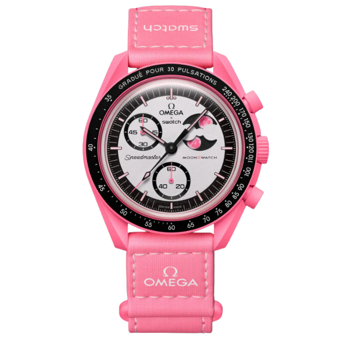Swatch x Omega Bioceramic Moonswatch Mission to the Pink Moon