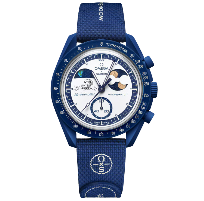 Swatch x Omega Bioceramic Moonswatch Mission To Earthphase Moonshine Gold Snoopy