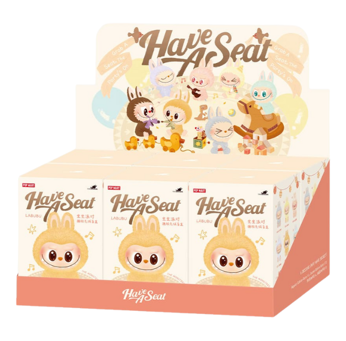Pop Mart Labubu The Monsters Have a Seat Vinyl Plush Sealed Case (6 Blind Box)
