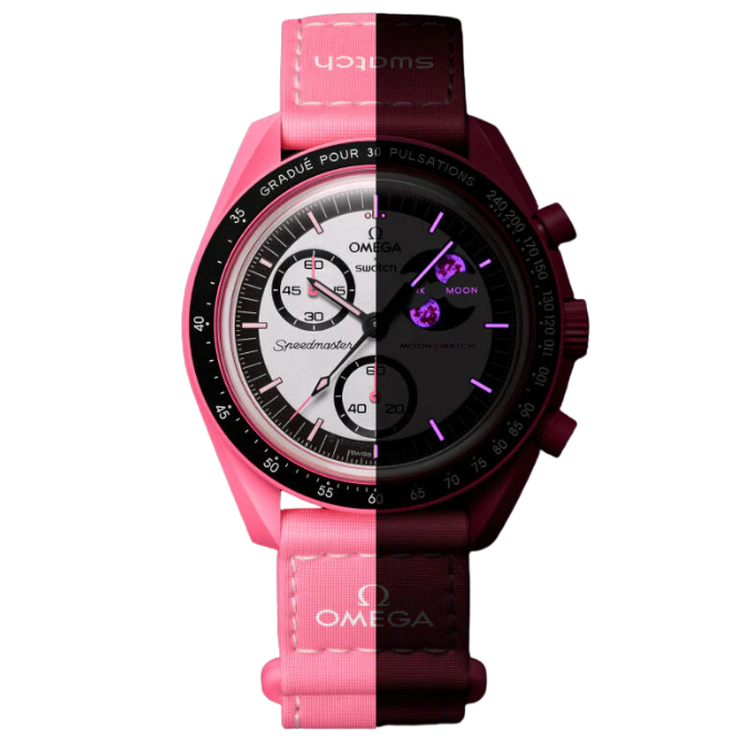 Swatch x Omega Bioceramic Moonswatch Mission to the Pink Moon
