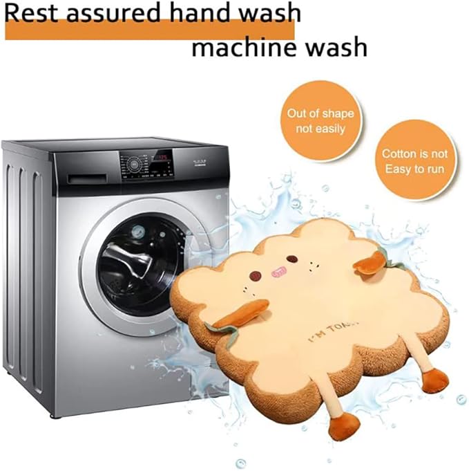 Toast Bread Pillow Cushion with Aggrieved Expression