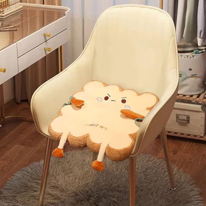 Toast Bread Pillow Cushion with Aggrieved Expression