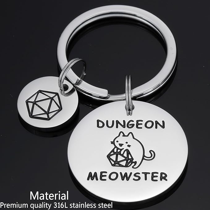 DND Jewelry Keychain, Stainless Steel