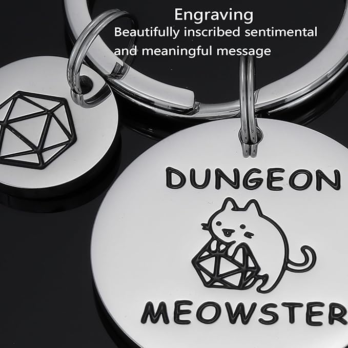 DND Jewelry Keychain, Stainless Steel