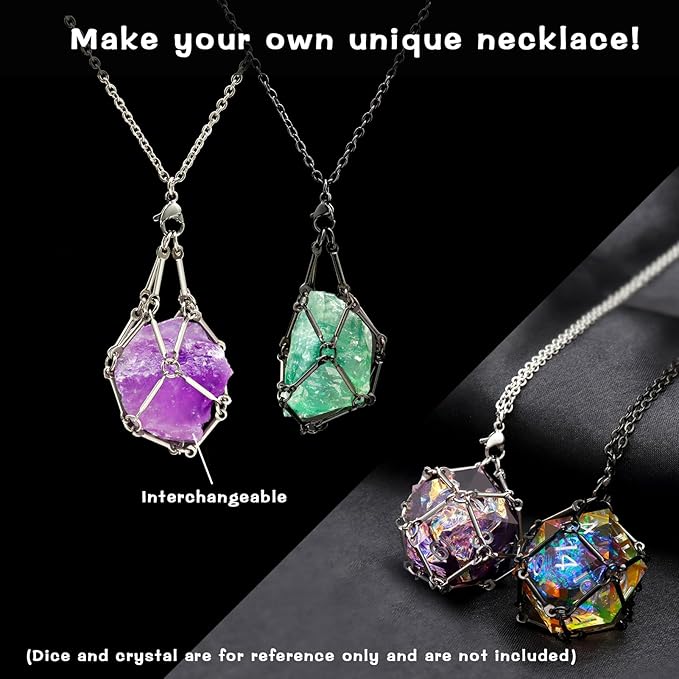 Necklace Empty Dice Cage for D20 Dice D&D Dungeons and Dragons