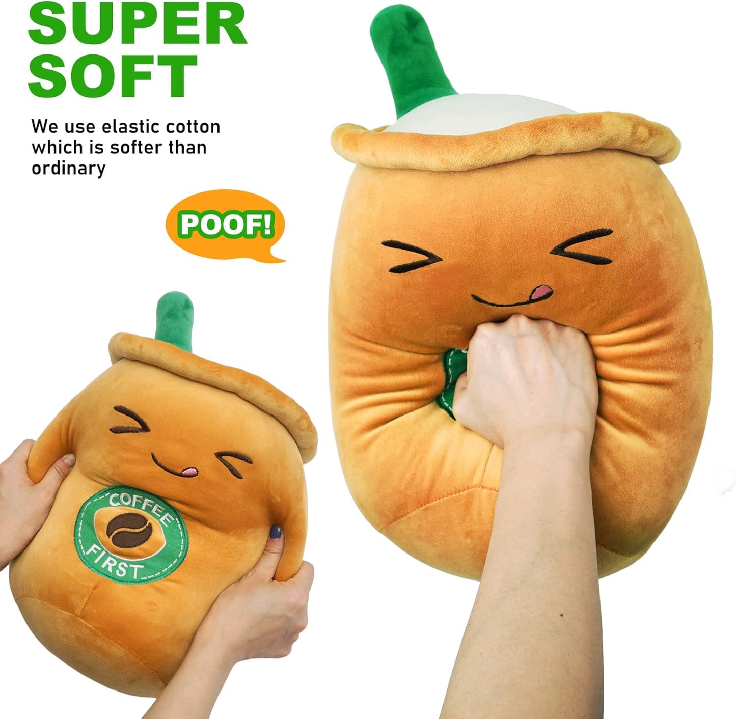 Cute Boba Plush Coffee Cafe
