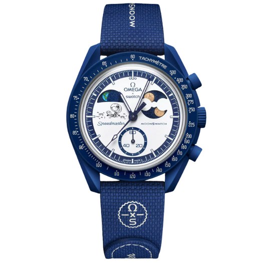 Swatch x Omega Bioceramic Moonswatch Mission To Earthphase Moonshine Gold Snoopy