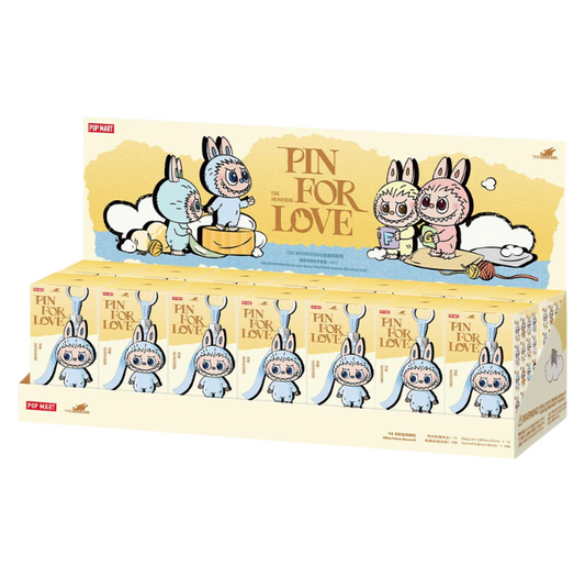 Pop Mart Labubu The Monsters Pin for Love Series Vinyl Plush Pendant (A-M) Sealed Case (14 Blind Box)