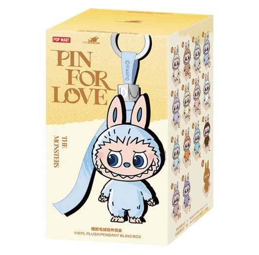 Pop Mart Labubu The Monsters Pin for Love Series Vinyl Plush Pendant (A-M) Sealed Case (14 Blind Box)