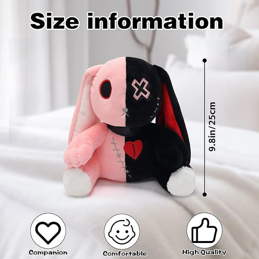 Goth Bunny Plush Rabbit Stuffed Animal