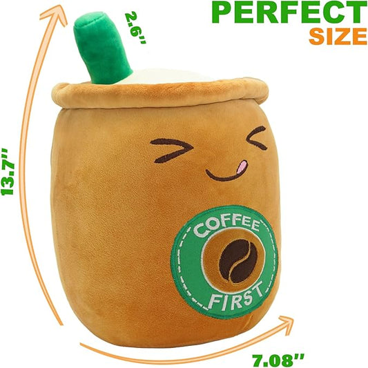 Cute Boba Plush Coffee Cafe